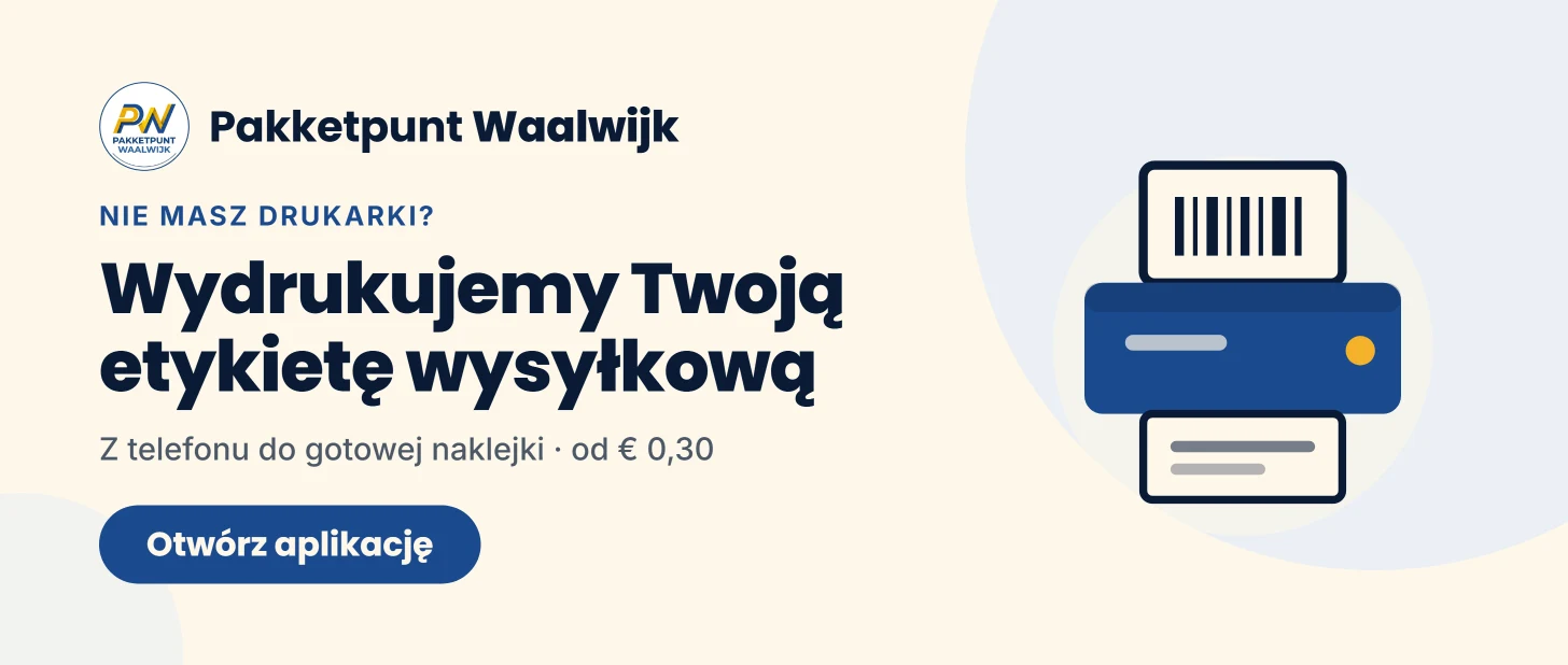 Pakketpunt Waalwijk — druk etykiety