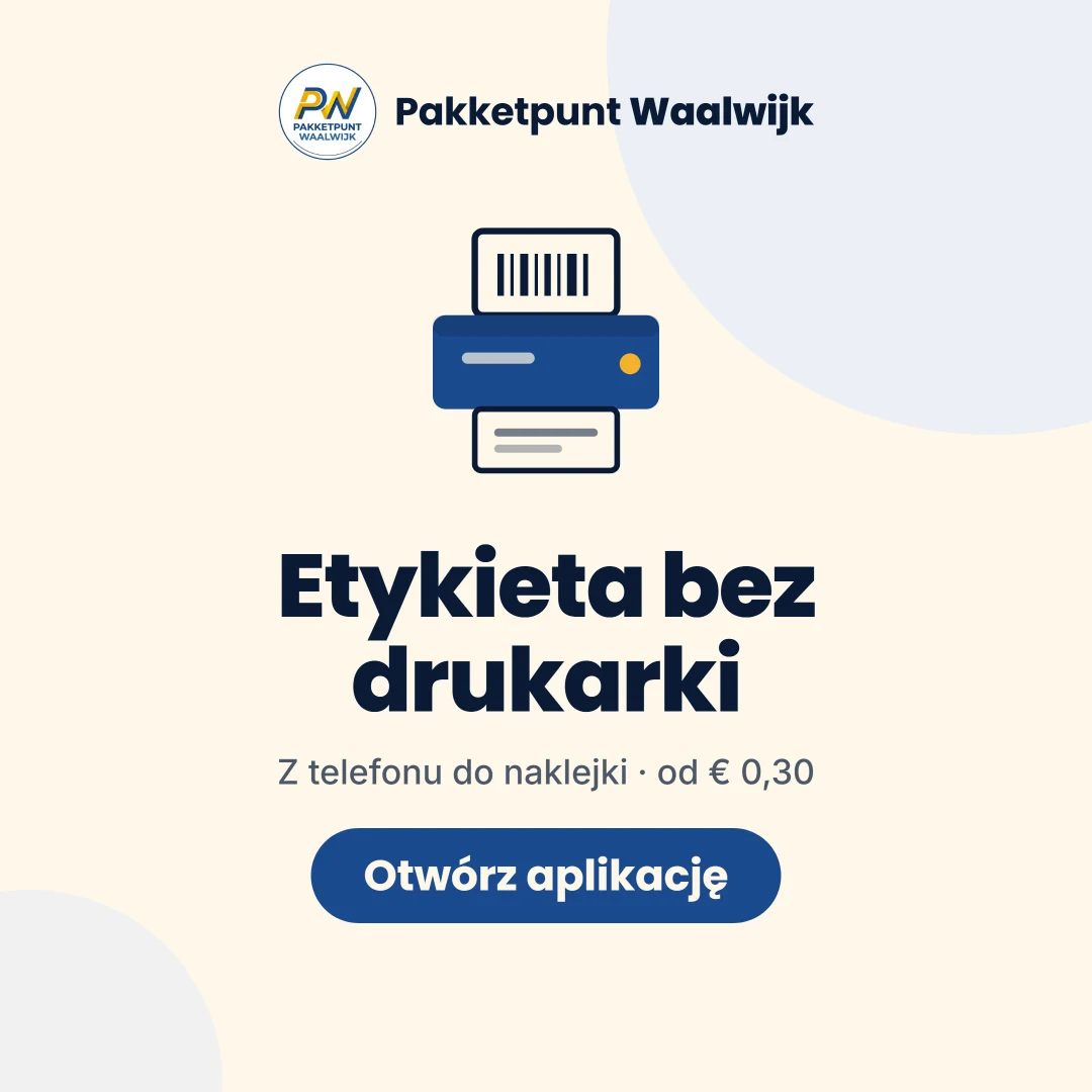 Pakketpunt Waalwijk — druk etykiety