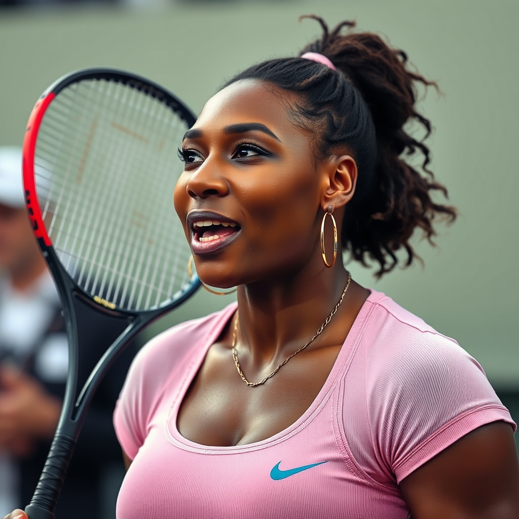 Serena Williams podczas meczu tenisowego