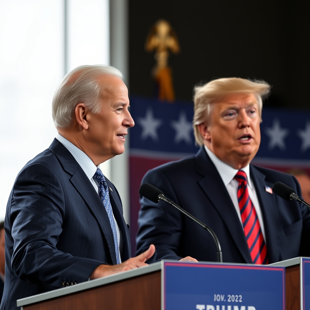Zdjęcie Joe Bidena i Donalda Trumpa