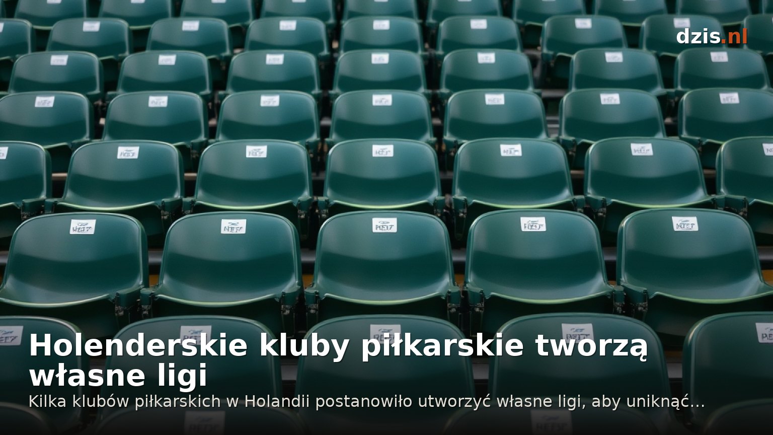 Holenderskie kluby piłkarskie tworzą własne ligi