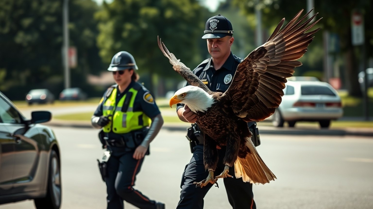 Policjanci uratowali orła bielika
