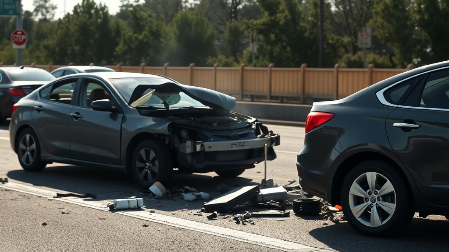 Samochód zjechał z drogi i uderzył w drzewo
